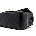 CHANEL MINI RECTANGULAR FLAP BAG LAMBSKIN BLACK LGHW (MICROCHIP)
