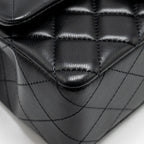 CHANEL MINI RECTANGULAR FLAP BAG LAMBSKIN BLACK LGHW (MICROCHIP)