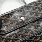 GOYARD SAINT LOUIS PM TOTE BAG GOYARDLINE CANVAS BLACK SHW