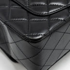 CHANEL MINI RECTANGULAR FLAP BAG LAMBSKIN BLACK LGHW (MICROCHIP)
