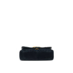 GUCCI MINI MARMONT FLAP BAG VELVET BLACK