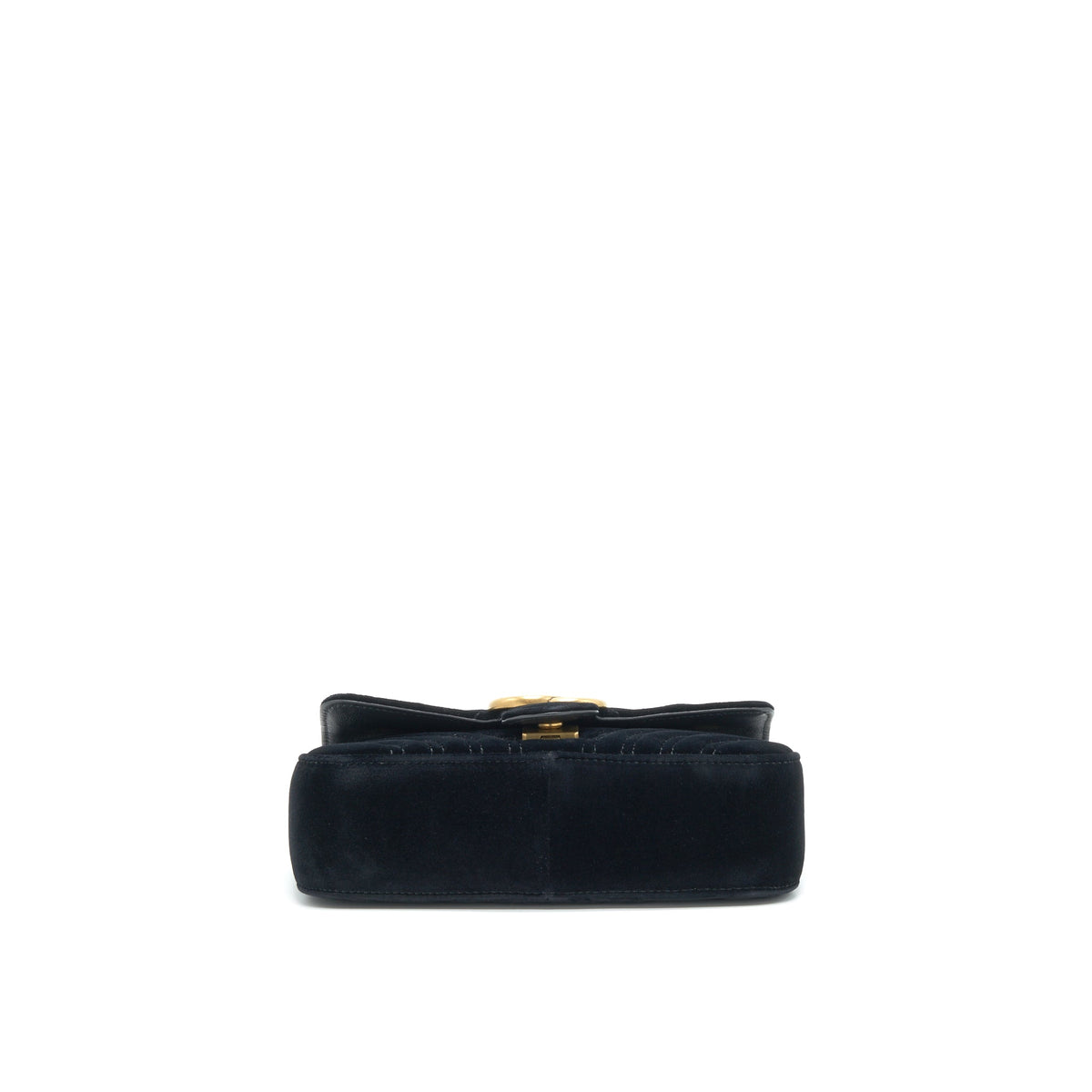 GUCCI MINI MARMONT FLAP BAG VELVET BLACK