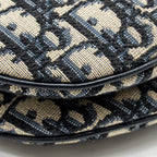 DIOR MEDIUM SADDLE BAG BLUE OBLIQUE CANVAS GHW