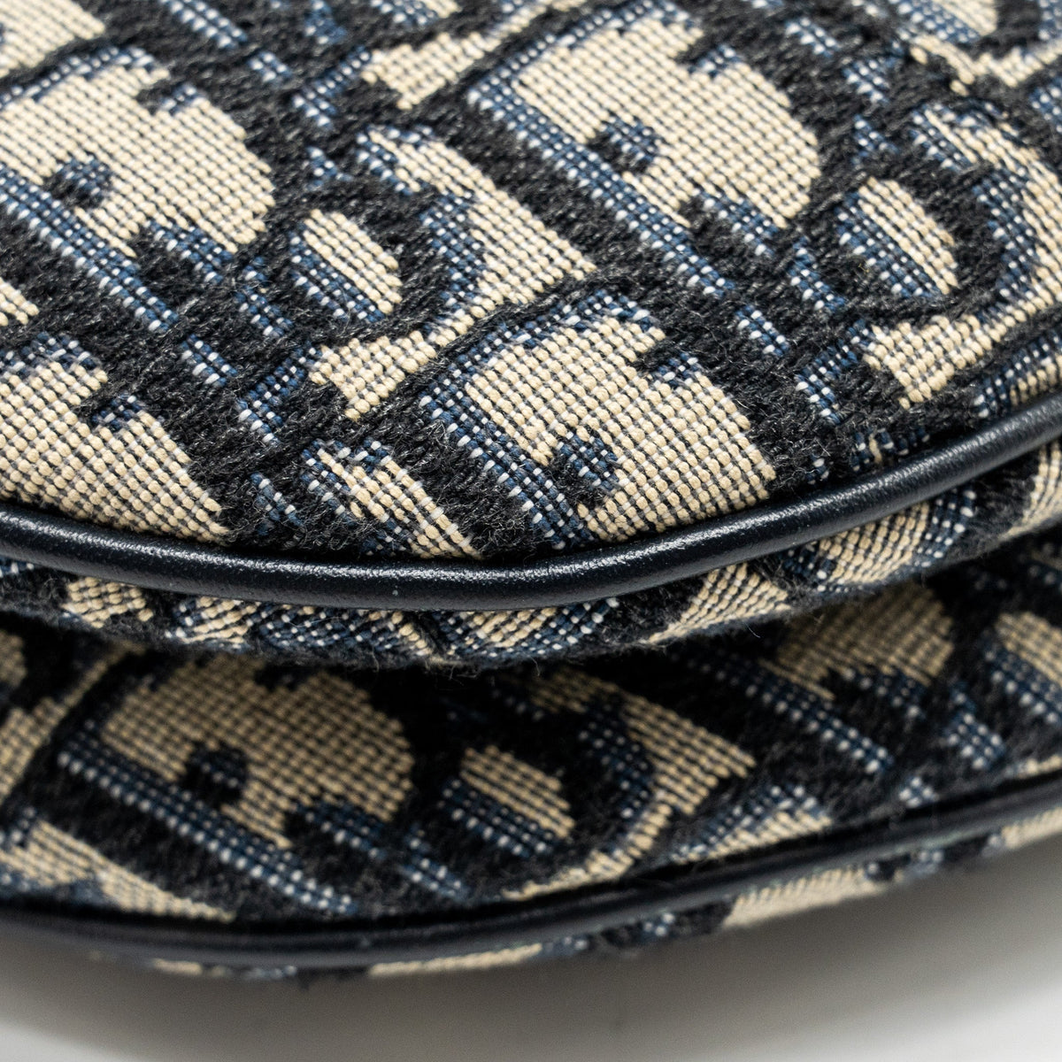 DIOR MEDIUM SADDLE BAG BLUE OBLIQUE CANVAS GHW