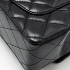 CHANEL MINI RECTANGULAR FLAP BAG LAMBSKIN BLACK LGHW (MICROCHIP)