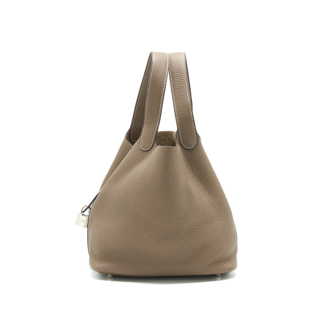 Hermes Picotin 22 Lock Bag Etoupe SHW