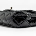 CHANEL CC MINI FLAP BAG PATENT BLACK SHW