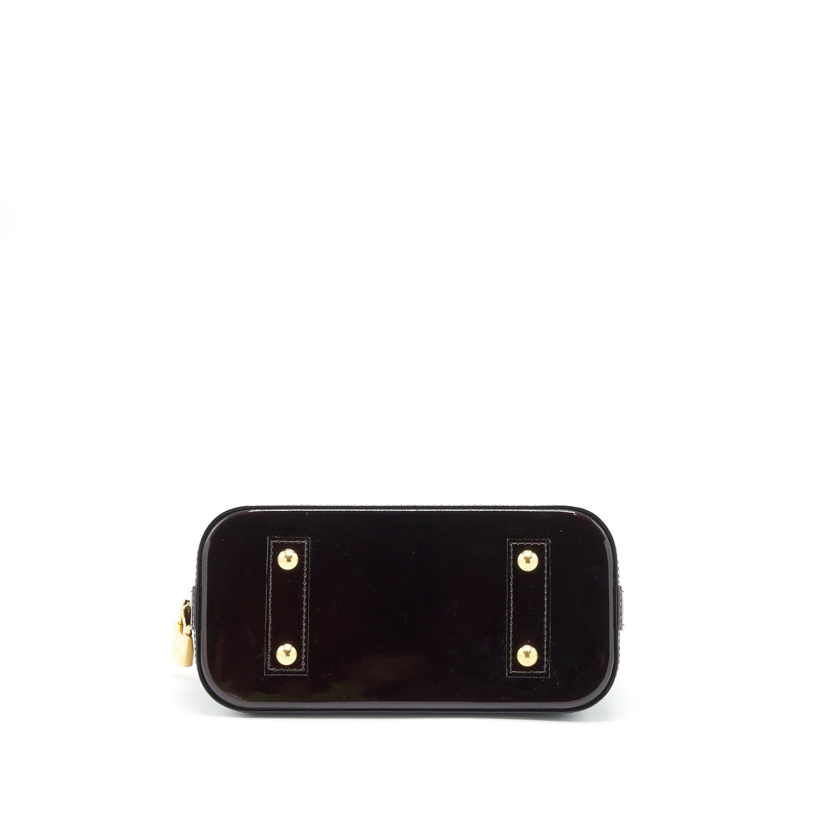 LOUIS VUITTON ALMA BB PATENT AMARANTE RAYE GHW
