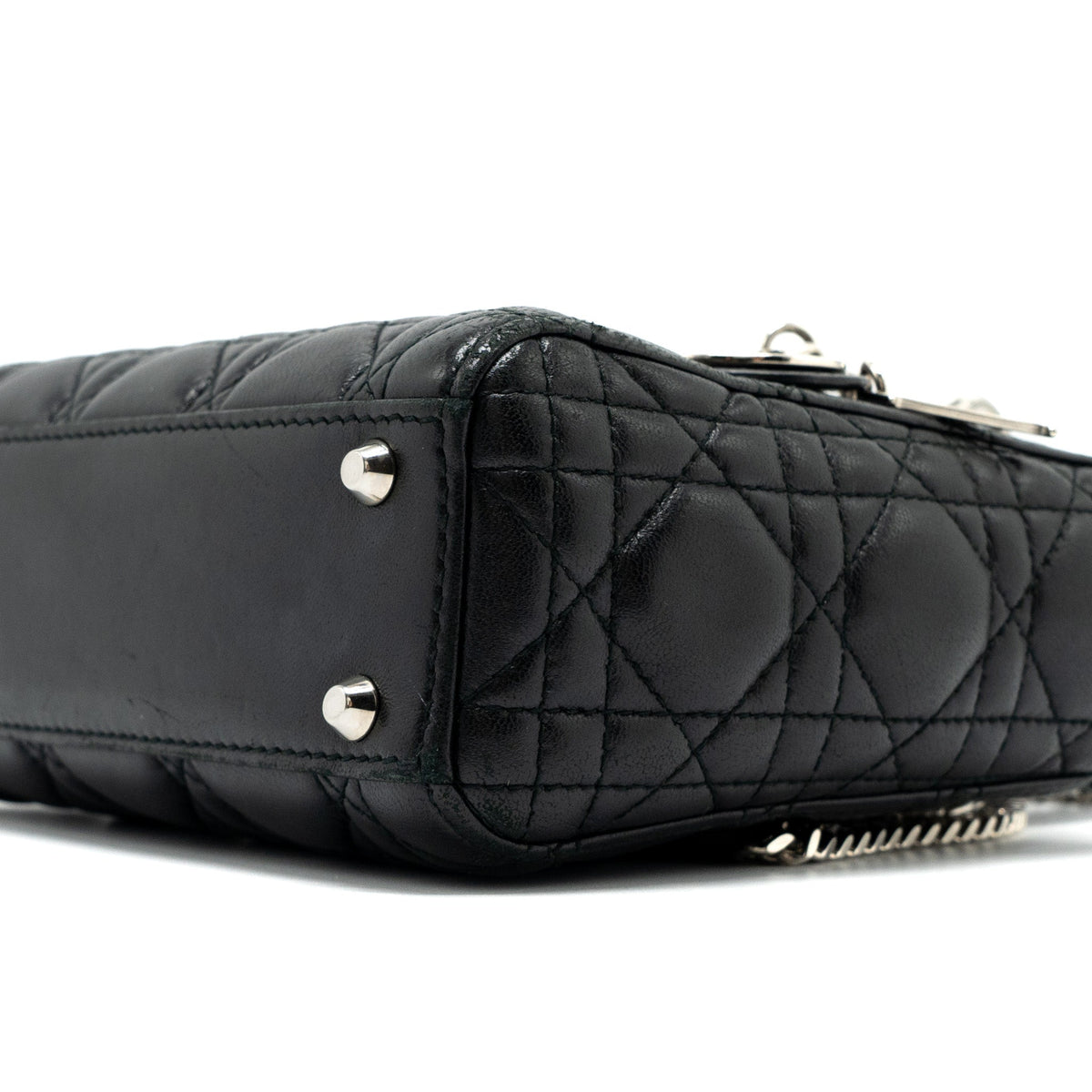 DIOR MINI LADY DIOR LAMBSKIN BLACK SHW