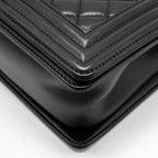 CHANEL MEDIUM BOY BAG CALFSKIN BLACK GHW
