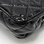 CHANEL CC MINI FLAP BAG PATENT BLACK SHW