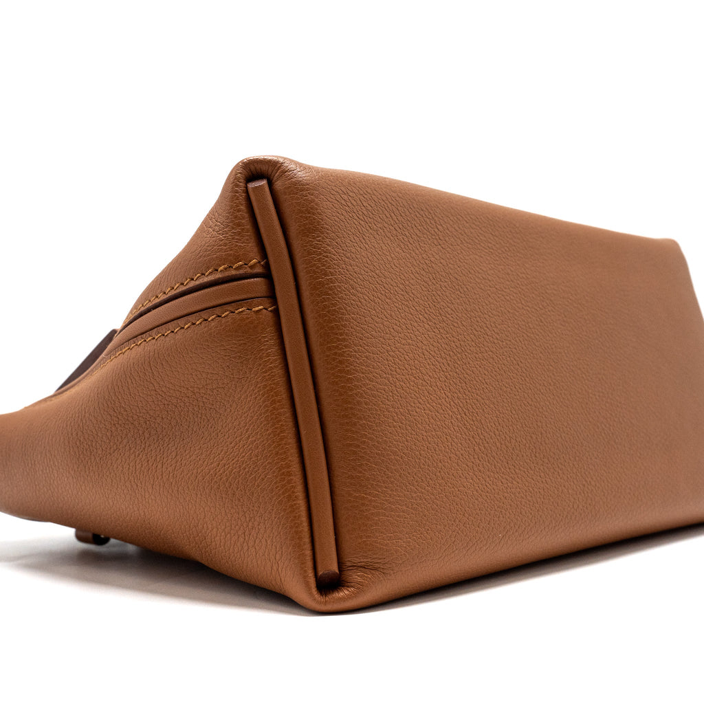 Hermes Mini 24/24 2424-21 Bag Evercolor/Swift Gold SHW