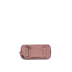 LOUIS VUITTON ALMA BB PATENT LEATHER METALLIC PINK WITH BLACK HANDLE SHW