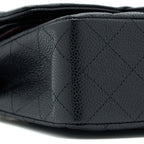 CHANEL SMALL CLASSIC DOUBLE FLAP BAG CAVIAR BLACK GHW (MICROCHIP)