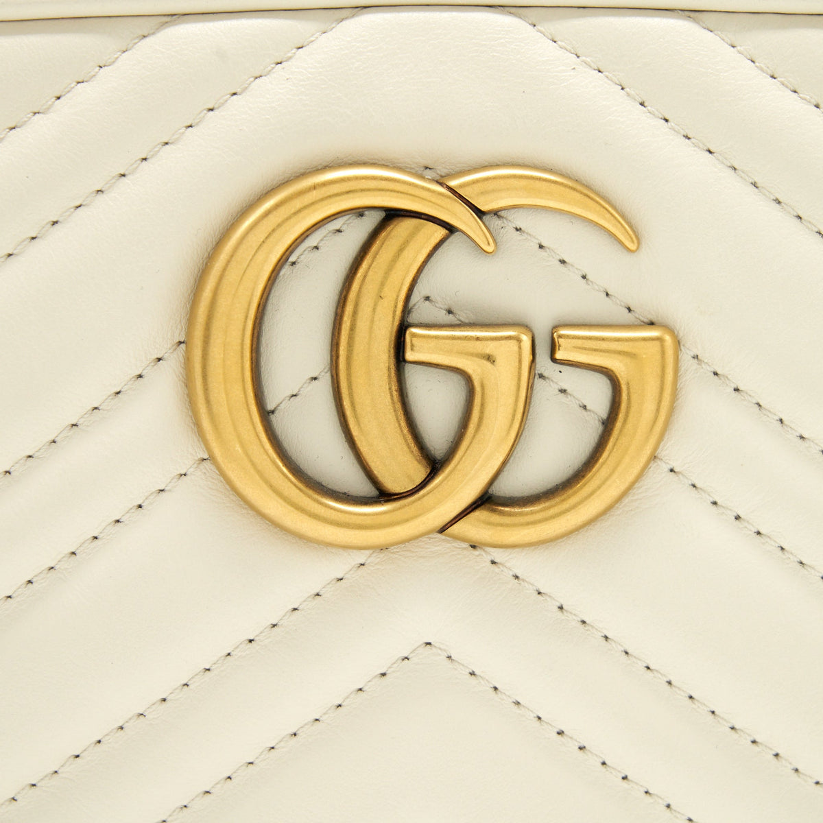 GUCCI MARMONT CAMERA BAG WHITE GHW