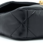 CHANEL SMALL 19 BAG LAMBSKIN BLACK MULTICOLOUR HARDWARE