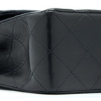 CHANEL VINTAGE SMALL CLASSIC DOUBLE FLAP BAG LAMBSKIN BLACK GHW
