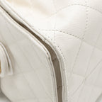 Chanel Small 25 Bag Caviar White GHW (Microchip)