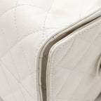 Chanel Small 25 Bag Caviar White GHW (Microchip)
