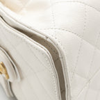 Chanel Small 25 Bag Caviar White GHW (Microchip)