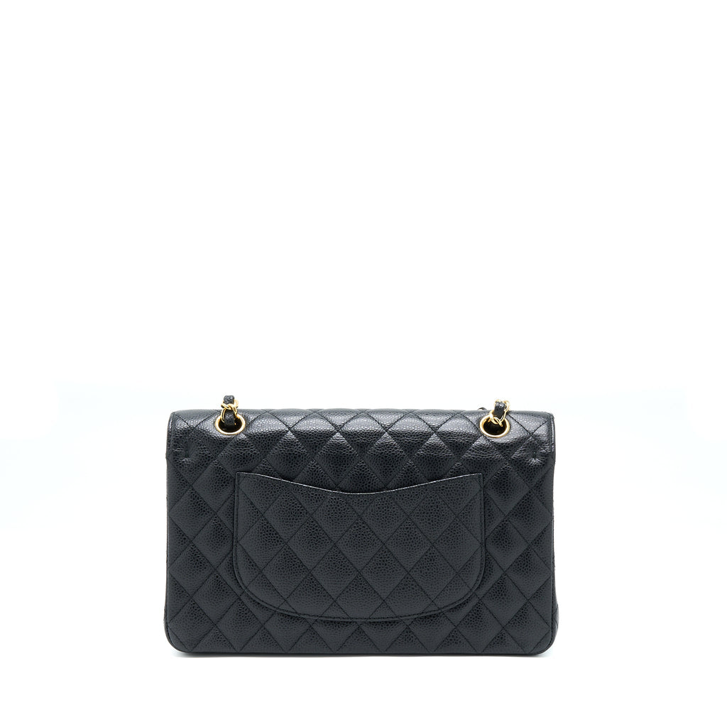 CHANEL MEDIUM CLASSIC DOUBLE FLAP CAVIAR BLACK GHW