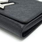 LOUIS VUITTON TWIST WALLET ON CHAIN BLACK SHW EPI LEATHER
