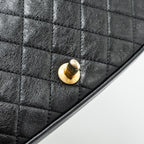 CHANEL QUILTED FLAP BAG LAMBSKIN WHITE/ BLACK GHW