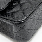 CHANEL MEDIUM CLASSIC DOUBLE FLAP BAG CAVIAR BLACK GHW