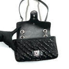 GUCCI MARMONT MINI SEQUIN SHOULDER BAG BLACK