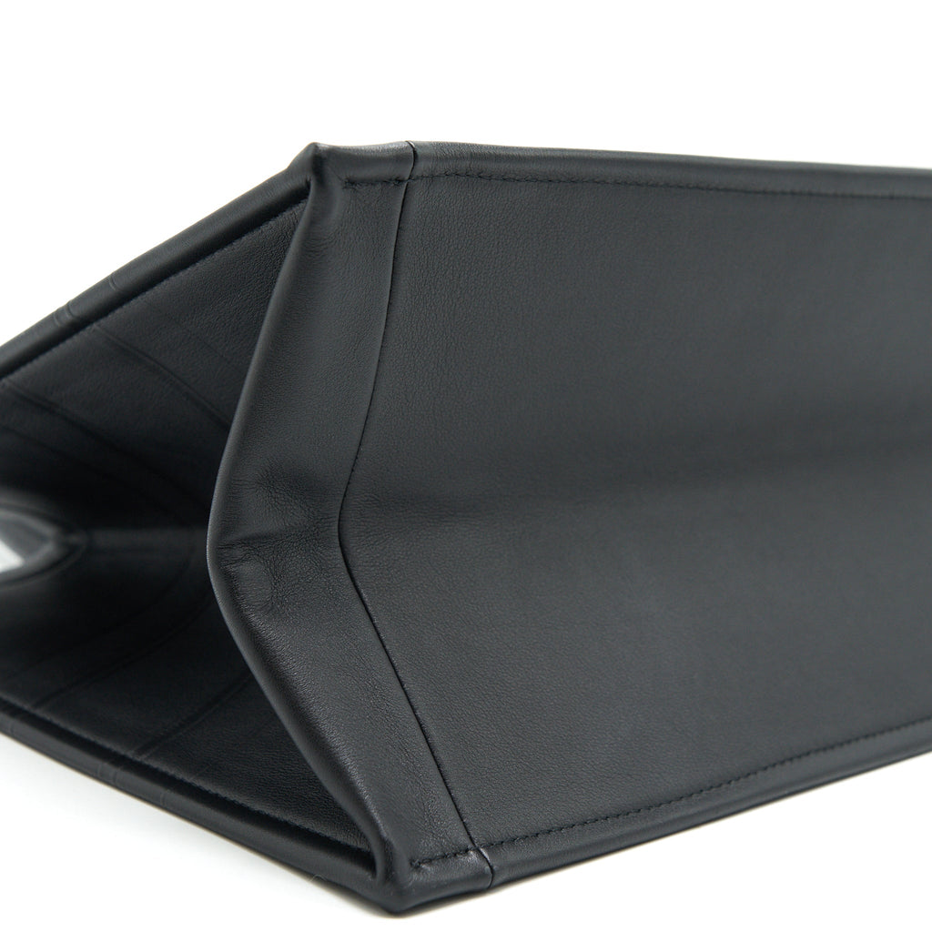 DIOR SMALL LEATHER BOOK TOTE SO BLACK