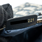 DIOR SADDLE POUCH WITH CHAIN DIOR OBLIQUE JACQUARD BLUE GHW