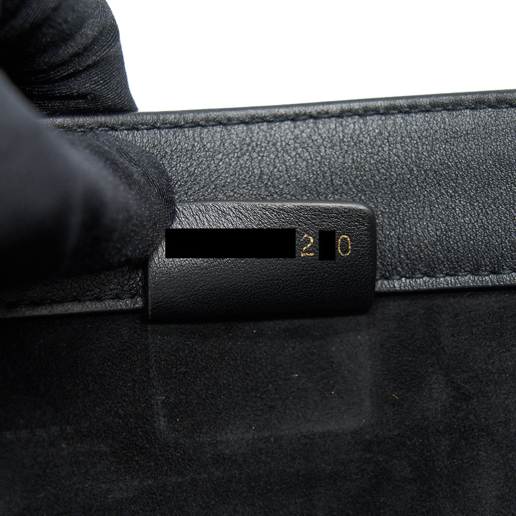DIOR SMALL LEATHER BOOK TOTE SO BLACK