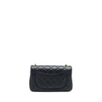 CHANEL PEARL CRUSH MINI RECTANGULAR LAMBSKIN BLACK WITH GHW (MICROCHIP)