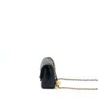 CHANEL PEARL CRUSH MINI RECTANGULAR LAMBSKIN BLACK WITH GHW (MICROCHIP)