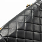 CHANEL VINTAGE DIANA FLAP BAG LAMBSKIN BLACK GHW