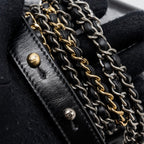 CHANEL SMALL GABRIELLE HOBO BAG AGED CALFSKIN BLACK MULTICOLOURED HARDWARE