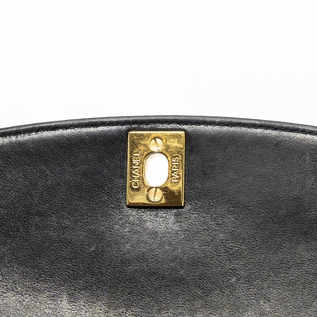 CHANEL VINTAGE DIANA FLAP BAG LAMBSKIN BLACK GHW