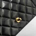 CHANEL VINTAGE DIANA FLAP BAG LAMBSKIN BLACK GHW