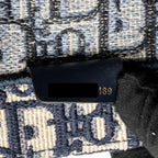 DIOR LARGE BOOK TOTE BLUE DIOR OBLIQUE EMBROIDERY