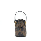 FENDI MON TRESOR BUCKET BAG CALFSKIN BROWN GHW