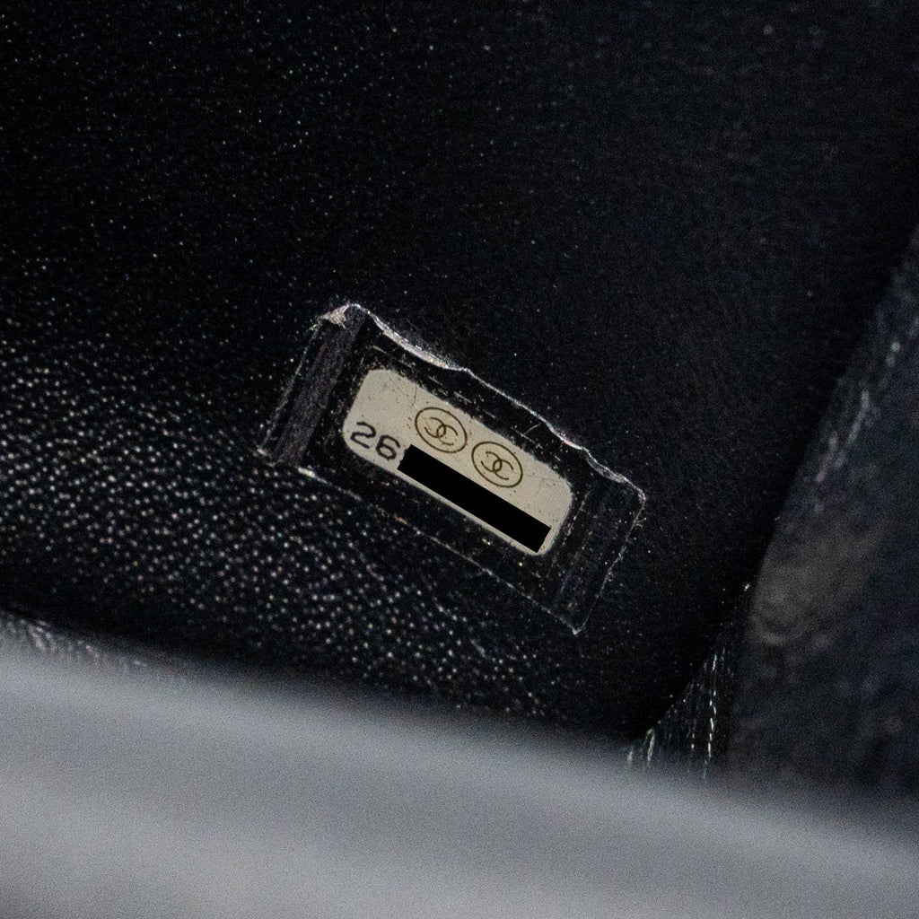 CHANEL MINI SQUARE FLAP BAG LAMBSKIN BLACK SHW