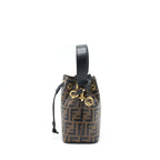 FENDI MON TRESOR BUCKET BAG CALFSKIN BROWN GHW