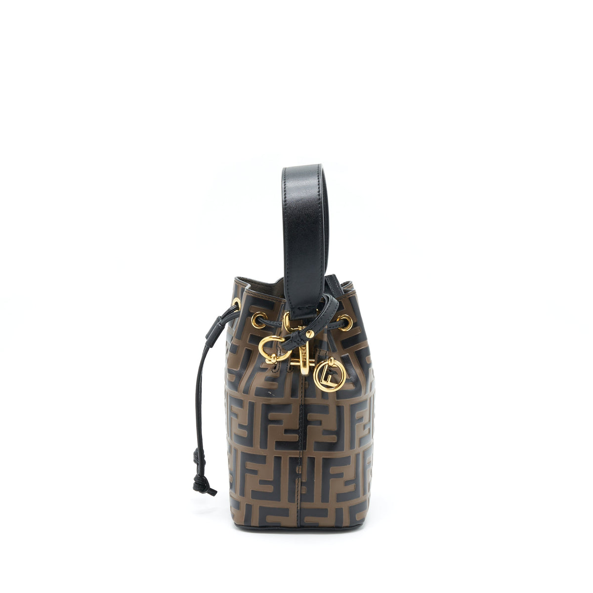 FENDI MON TRESOR BUCKET BAG CALFSKIN BROWN GHW