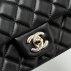 CHANEL MINI RECTANGULAR FLAP BAG LAMBSKIN BLACK LGHW (MICROCHIP)