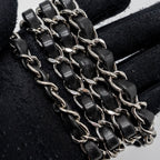 CHANEL MINI SQUARE FLAP BAG LAMBSKIN BLACK SHW