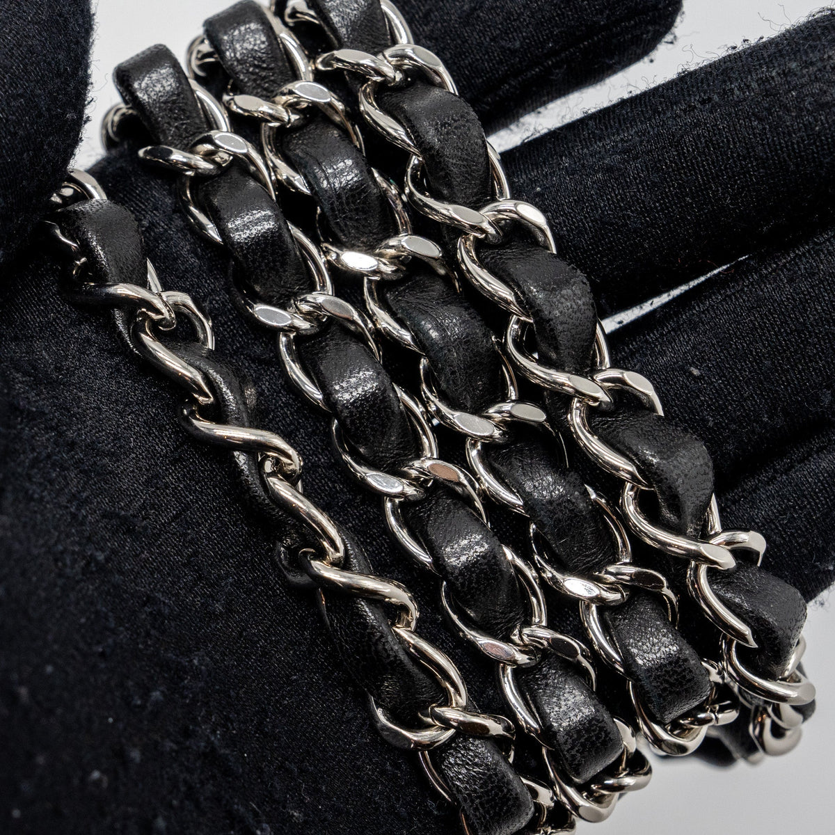 CHANEL MINI SQUARE FLAP BAG LAMBSKIN BLACK SHW