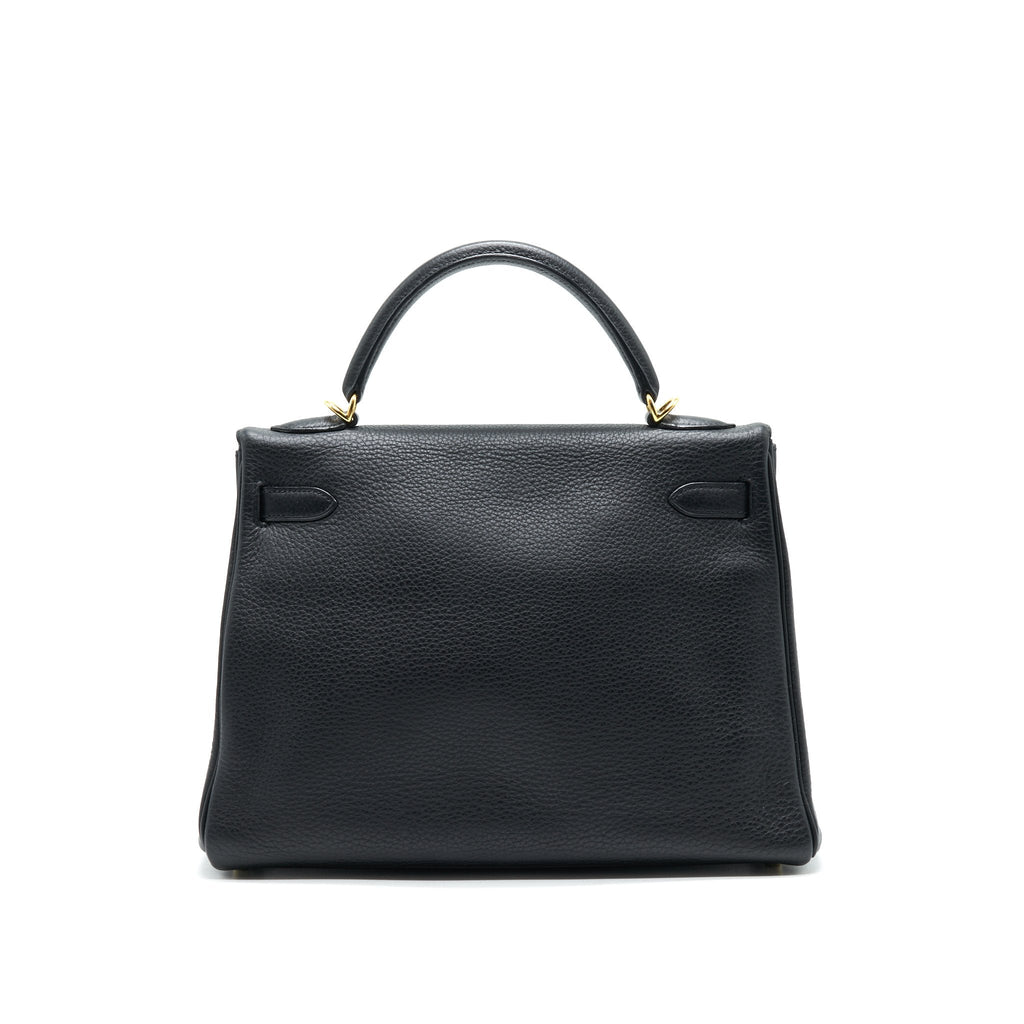 HERMES KELLY 32 BLACK GHW