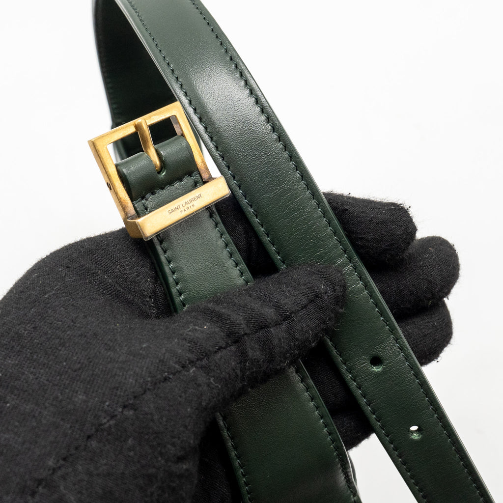 Saint Laurent/YSL Le 5 a 7 Smooth Leather Dark Green GHW