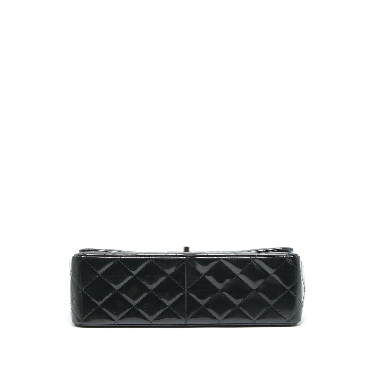CHANEL CLASSIC FLAP BAG JUMBO PATENT BLACK SHW