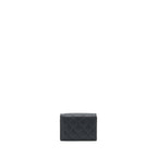 CHANEL SMALL COMPACT WALLET CAVIAR BLACK LGHW